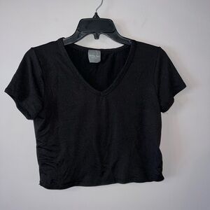Black V-Neck Women's Top Black V Neck crop top Olivia Rae Medium